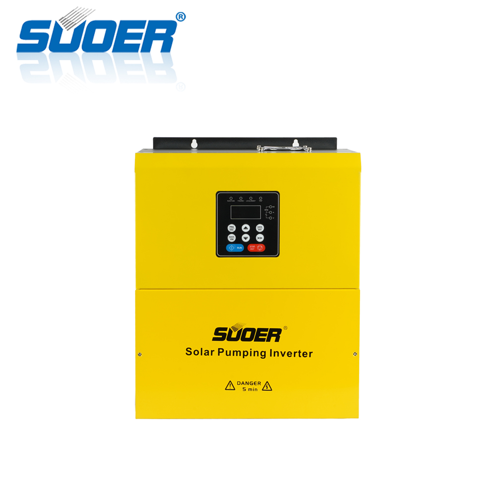 Suoer 380V 2.2kw - 37 kw 7.5kw 11kw 15kw 18kw 37kw PV100-7R5G-4T Three-phase inverter multiple safe protections solar water pumping inverter